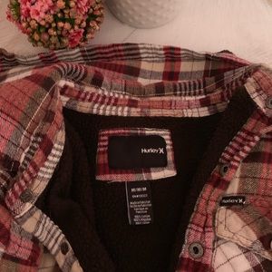 HURLEY flannel fleece lined jacket